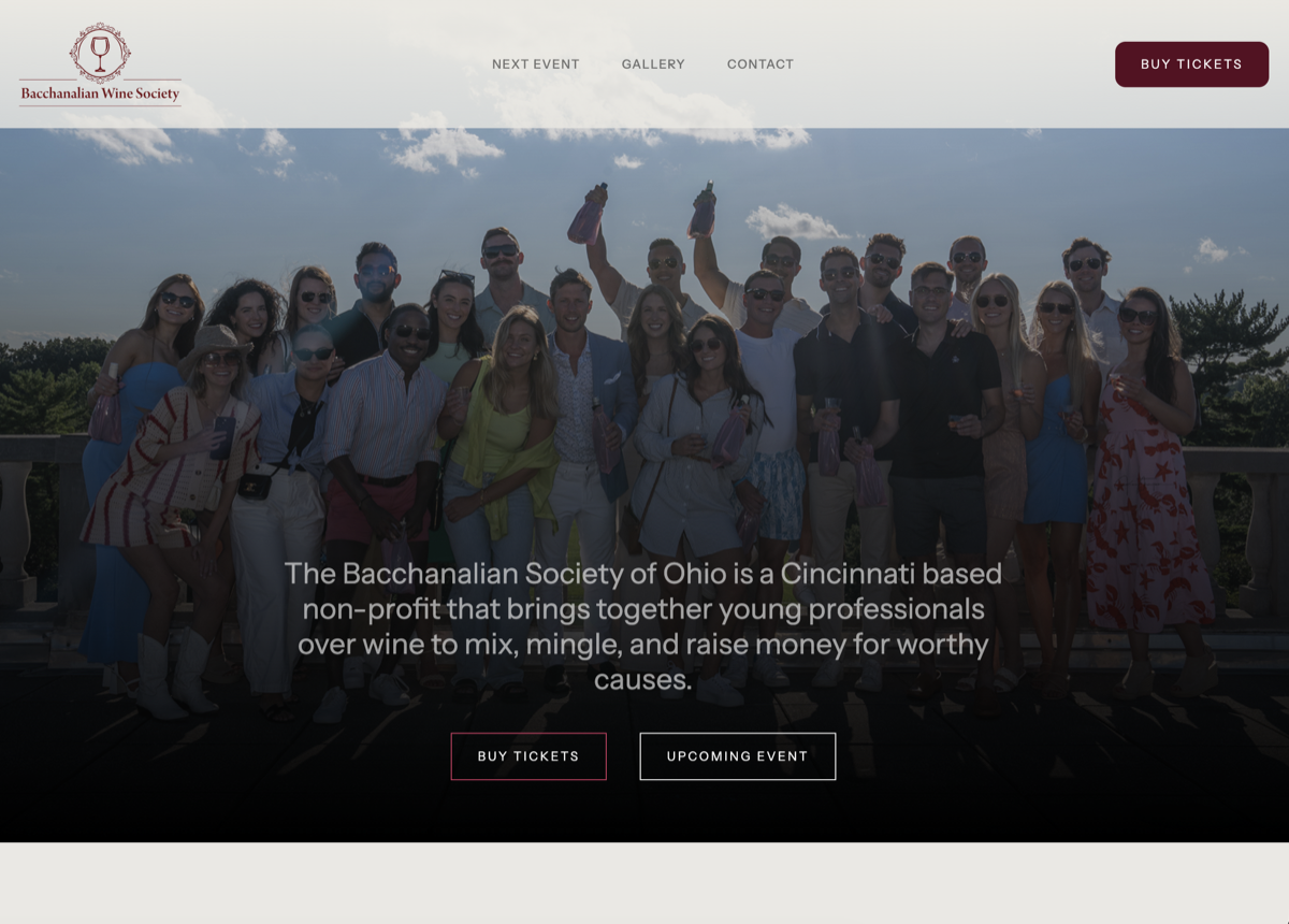 Bacchanalian Wine Society website