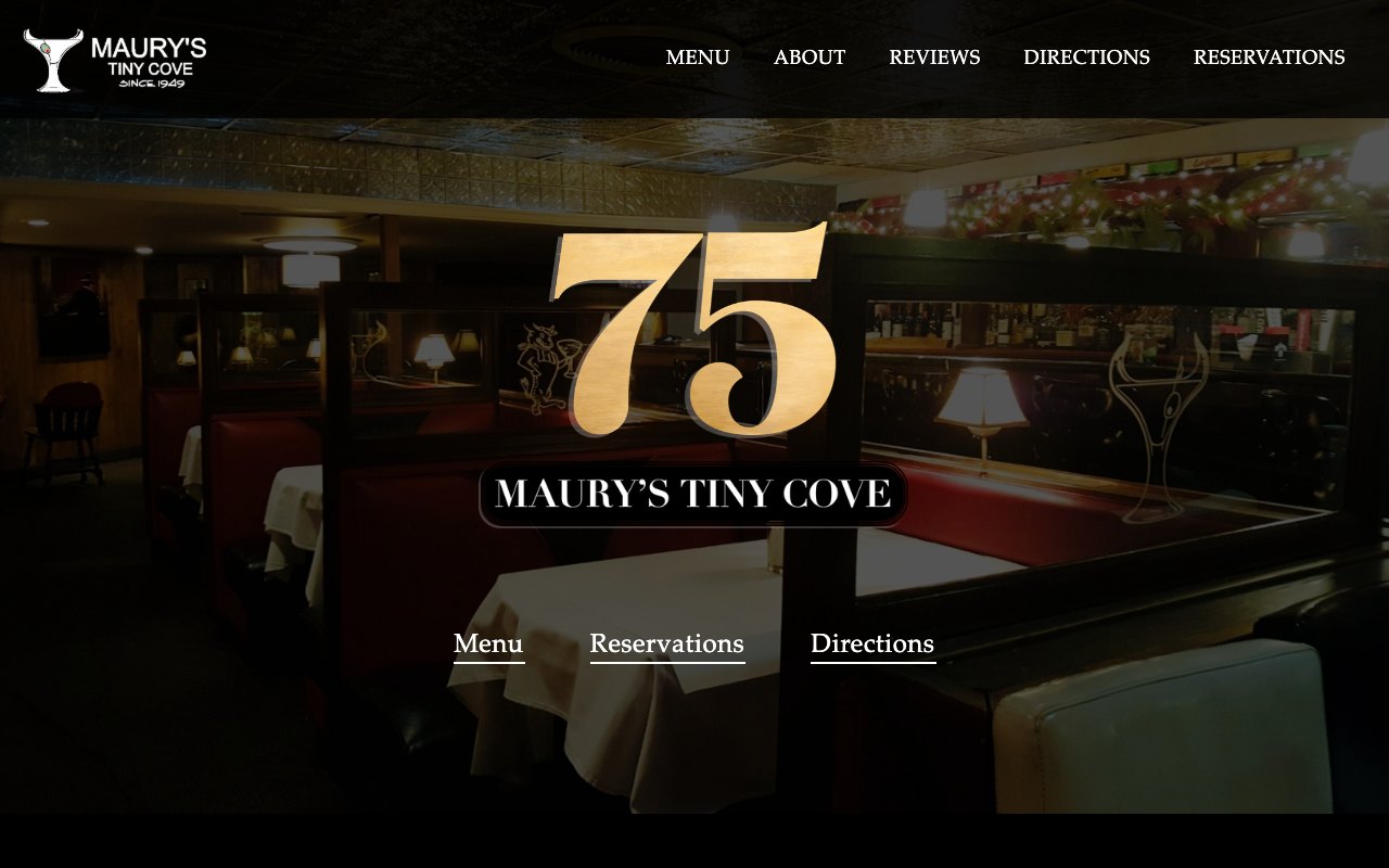 Maury's Tiny Cove Steak House website