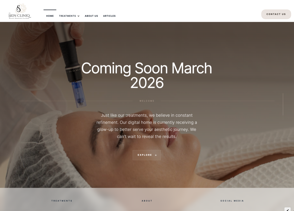 The Skin Cliniq website